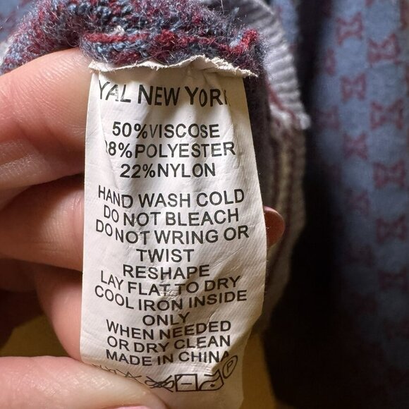 Yal New York KNIT Viscose Polyester Crewneck Sweater Size Large - Picture 7 of 7